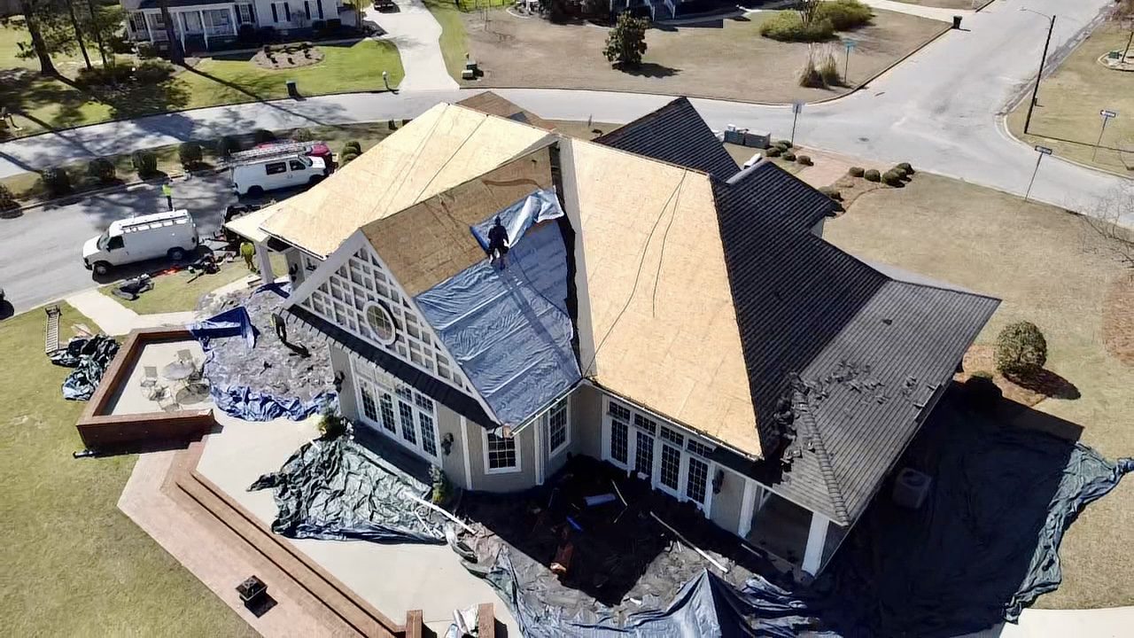 Alliance Roofing replacing a residential roof