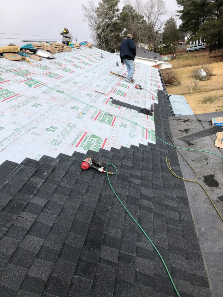 An Alliance Roofing roof replacement project
